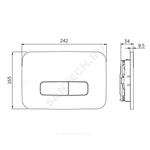Кнопка для инсталляции черная глянцевая OLEAS M3 Ideal Standard R0123A6 .