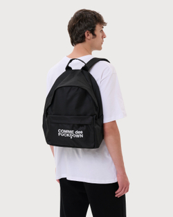 COMME DES FUCKDOWN РЮКЗАК ЧЕРНЫЙ С ЛОГОТИПОМ БРЕНДА