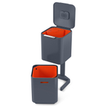 Контейнер для мусора с двумя баками Totem Compact 40 л графит, Joseph Joseph