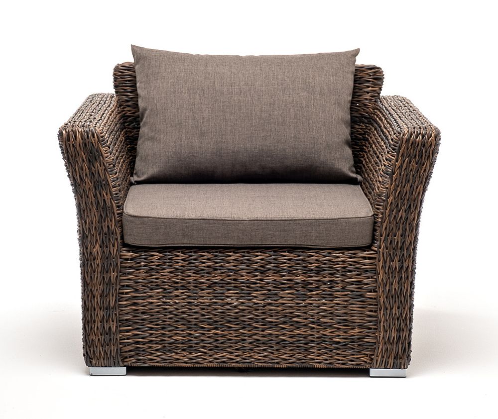 "Капучино" кресло из искусственного ротанга (гиацинт), цвет коричневый