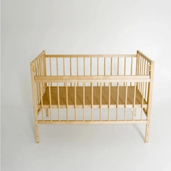 Кроватка детская Промтекс Мини ПЛК натуральный колесо