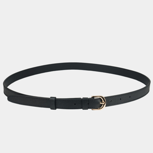 Ремень кожаный женский черного цвета ширина 20мм