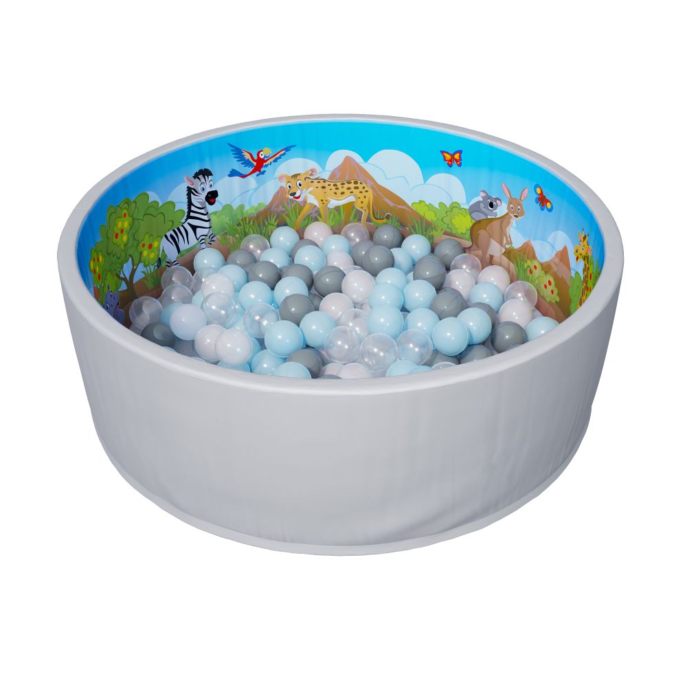 Сухой бассейн Romana Мир внутри "Сафари", 150 шариков (Grey mix)