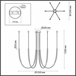 Подвесной светильник Odeon Light Monella 6639/70L