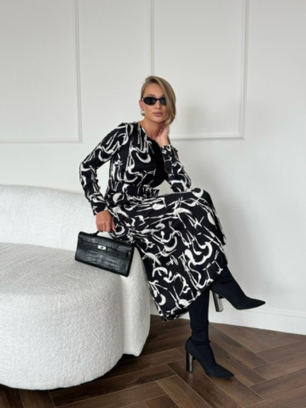 Платье комбинированное из вискоза