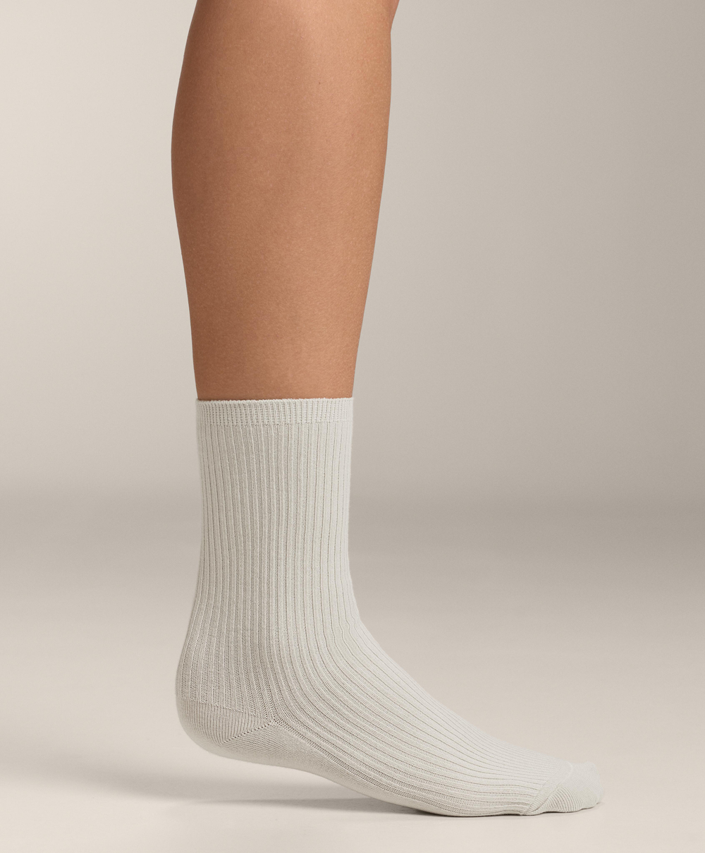 OYSHO Пять пар классических носков с хлопком, бледно-желтый