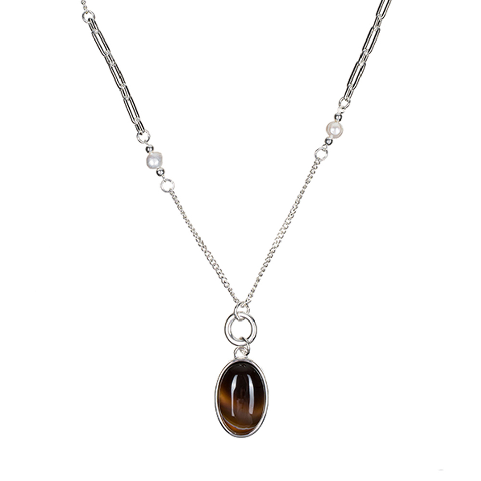 Колье Fiore Luna COFFE AGATE LN5153 BR/S