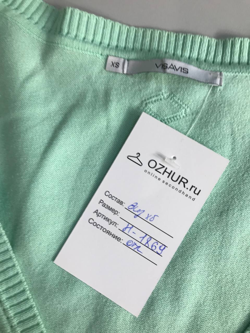 Кардиган VisaVis лаконичный, маркировка XS, визуально на 42 размер