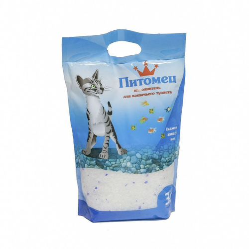 Питомец Силикагелевый наполнитель для кошачьего туалета, 3 л