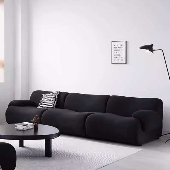 Трехместный компрессионный диван 4626, 290 см, темно-зеленый велюр (без пуфа)