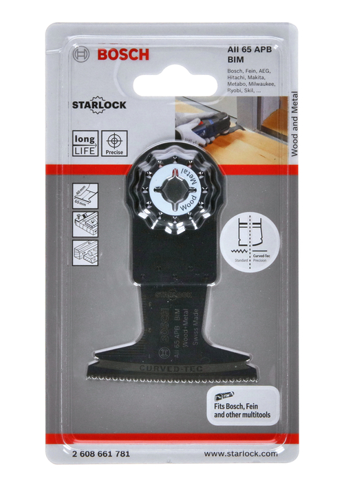 Погружное пильное полотно BIM AII 65 APB Wood and Metal 2608661781