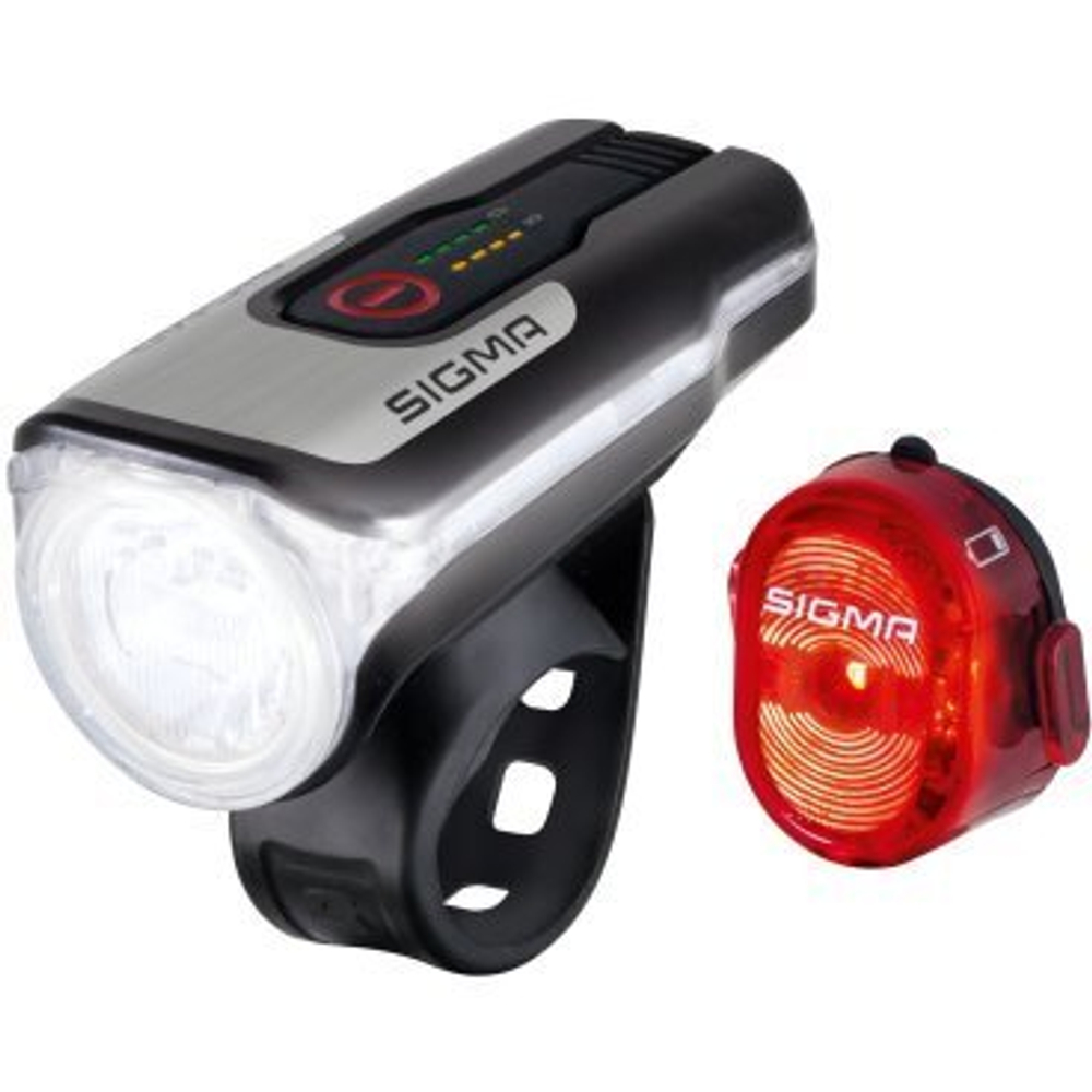 Фара+Фонарь AURA 80 люкс, OSRAM LED, 2 режима USB / NUGGET II RL 3 режима USB SIGMA