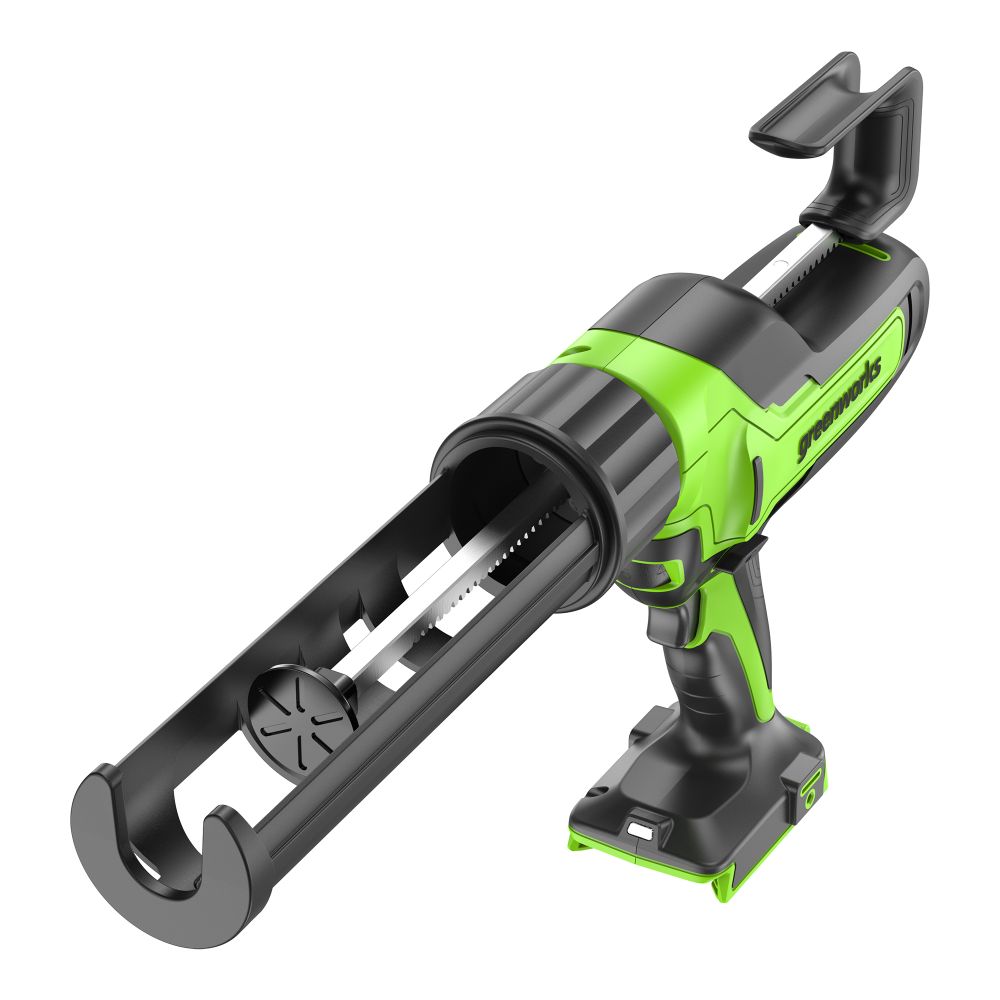 Пистолет для герметиков акк. Greenworks G24CAU, 24V, макс 310 мл, 1400–2900Н,1-10 мм/с, c 1хАКБ 2Ач и ЗУ (3501707UA)