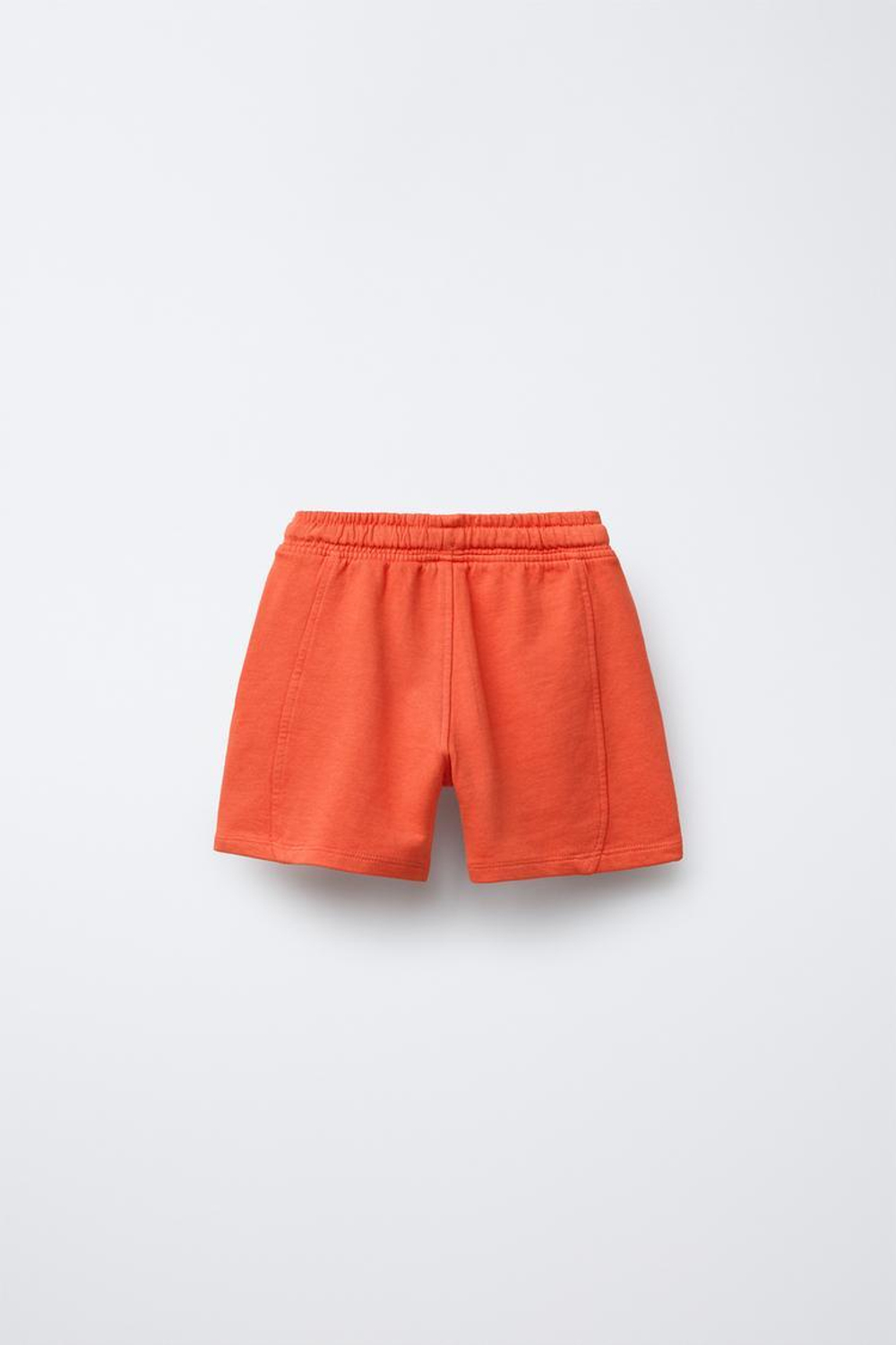 ZARA ШОРТЫ GARMENT DYE С ВЫШИТЫМ ЛОГОТИПОМ, КОРАЛЛОВЫЙ