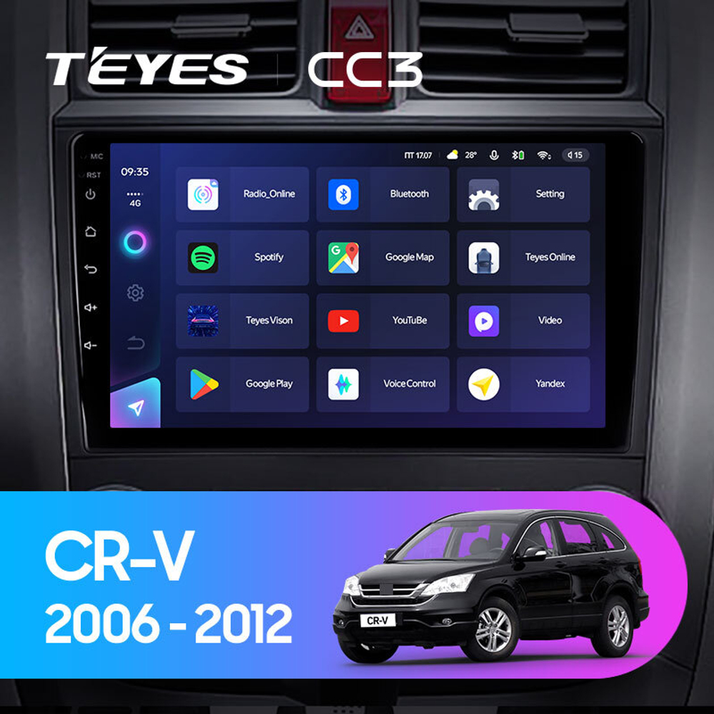Teyes CC3 9" для Honda CR-V 2006-2012