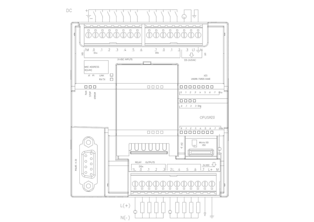 ЦЕНТРАЛЬНЫЙ ПРОЦЕССОР UNIMAT  S7 200 smart PLC 12DI/8DO UN 2881SR200AA0 (UN 288-1SR20-0AA0)