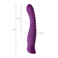 Фиолетовый гибкий вибратор 22см с ребрышками ToyFa Flovetta Lupin 457711