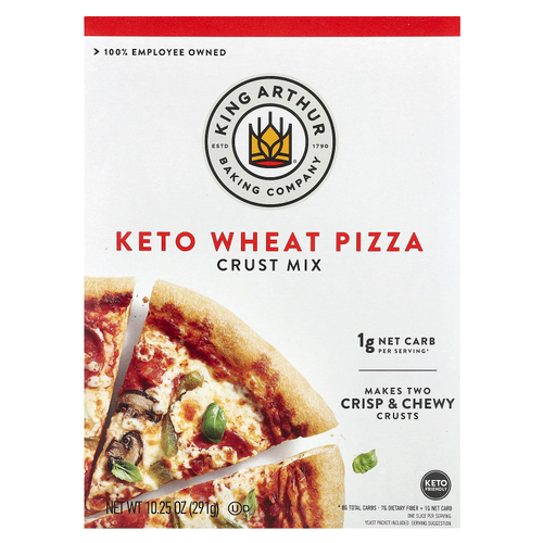 King Arthur Baking Company, Keto Wheat Pizza, смесь с корочкой, 291 г (10,25 унции)