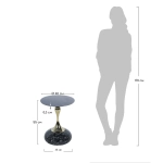 Кофейный столик Bradex Home Angel 40x55см, чёрный мрамор, металл