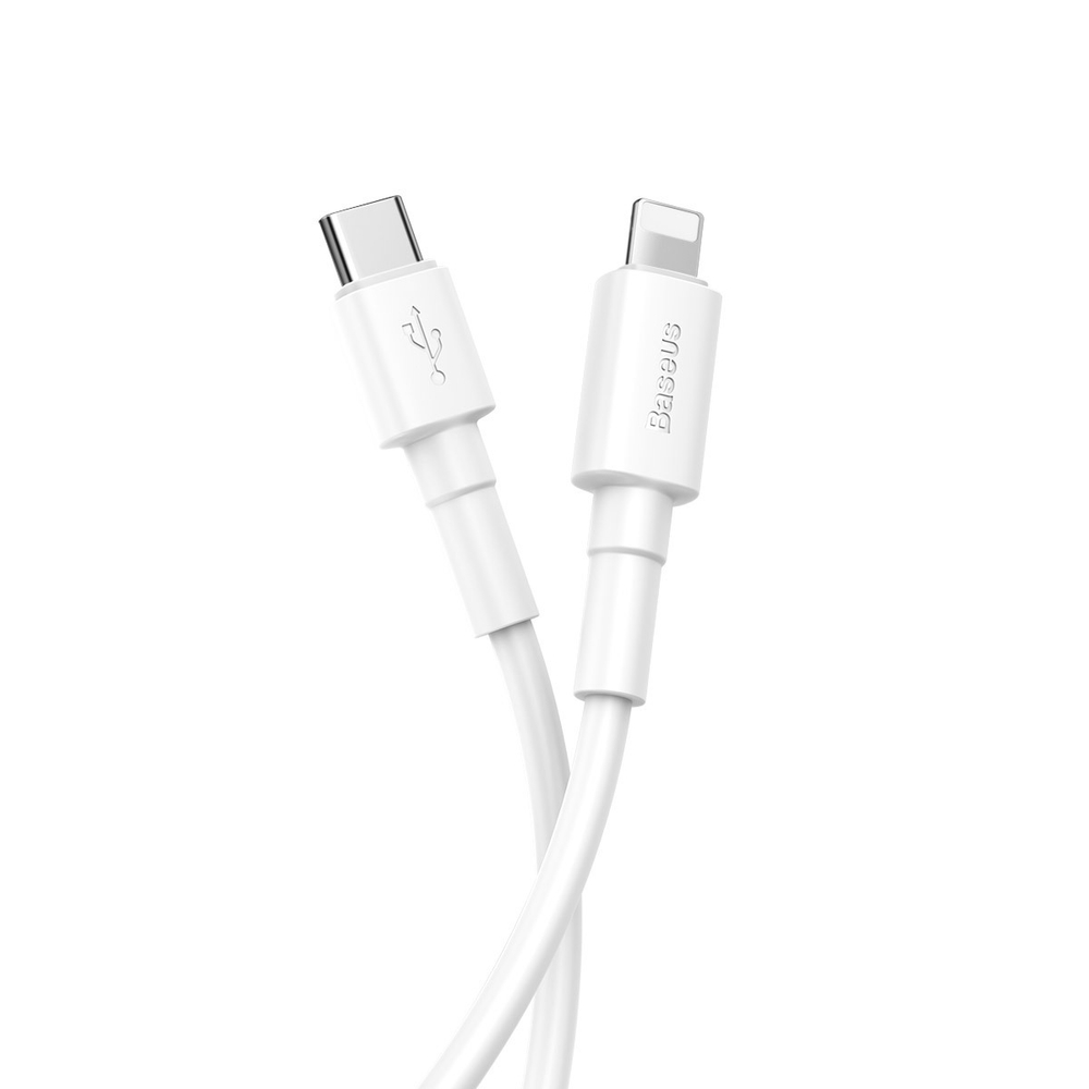 Lightning Кабель Baseus Mini White Cable Type-C to iP PD 18W 1m - White