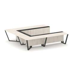 Steel Meet Стол переговорный П-образный KMK-PR.B.SP-11P Денвер Светлый/Графит Глянец/Металл Антрацит