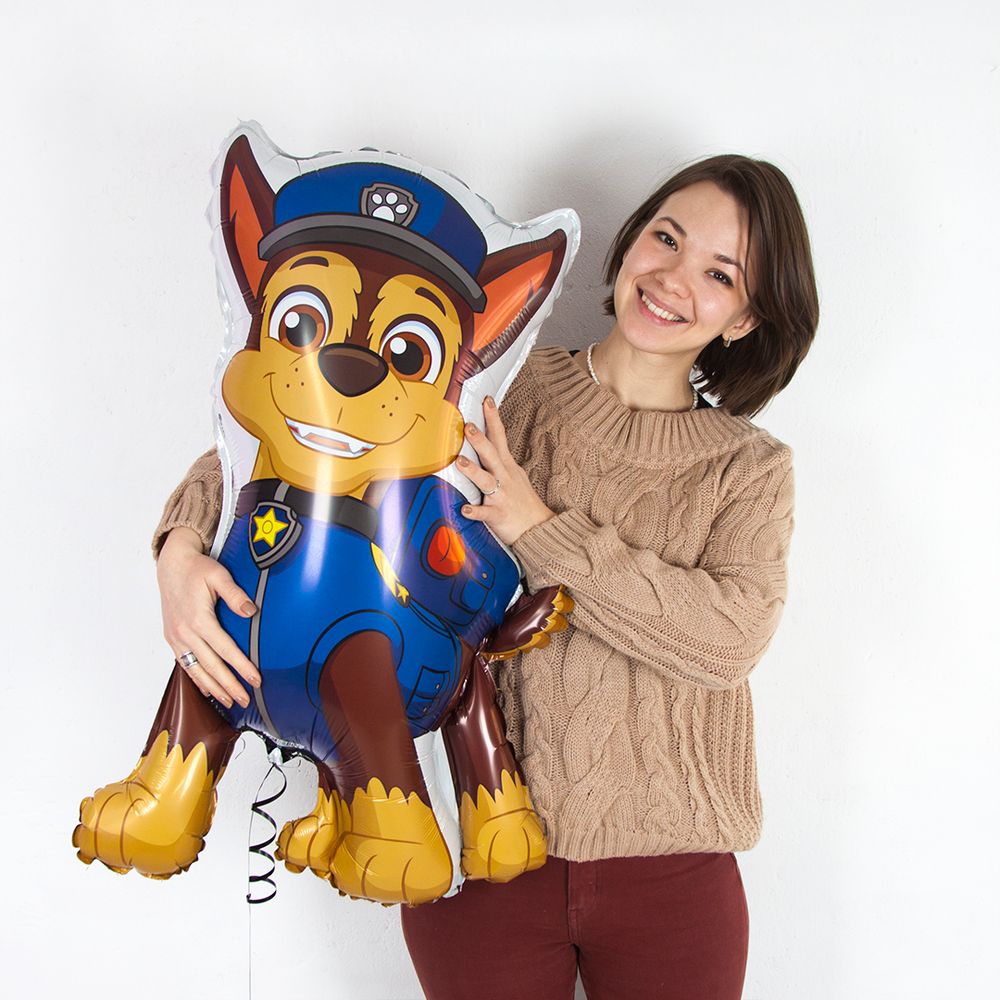 Шар (37''/94 см) Фигура, Щенячий патруль, Гончик Чейз, 1 шт. в упак.