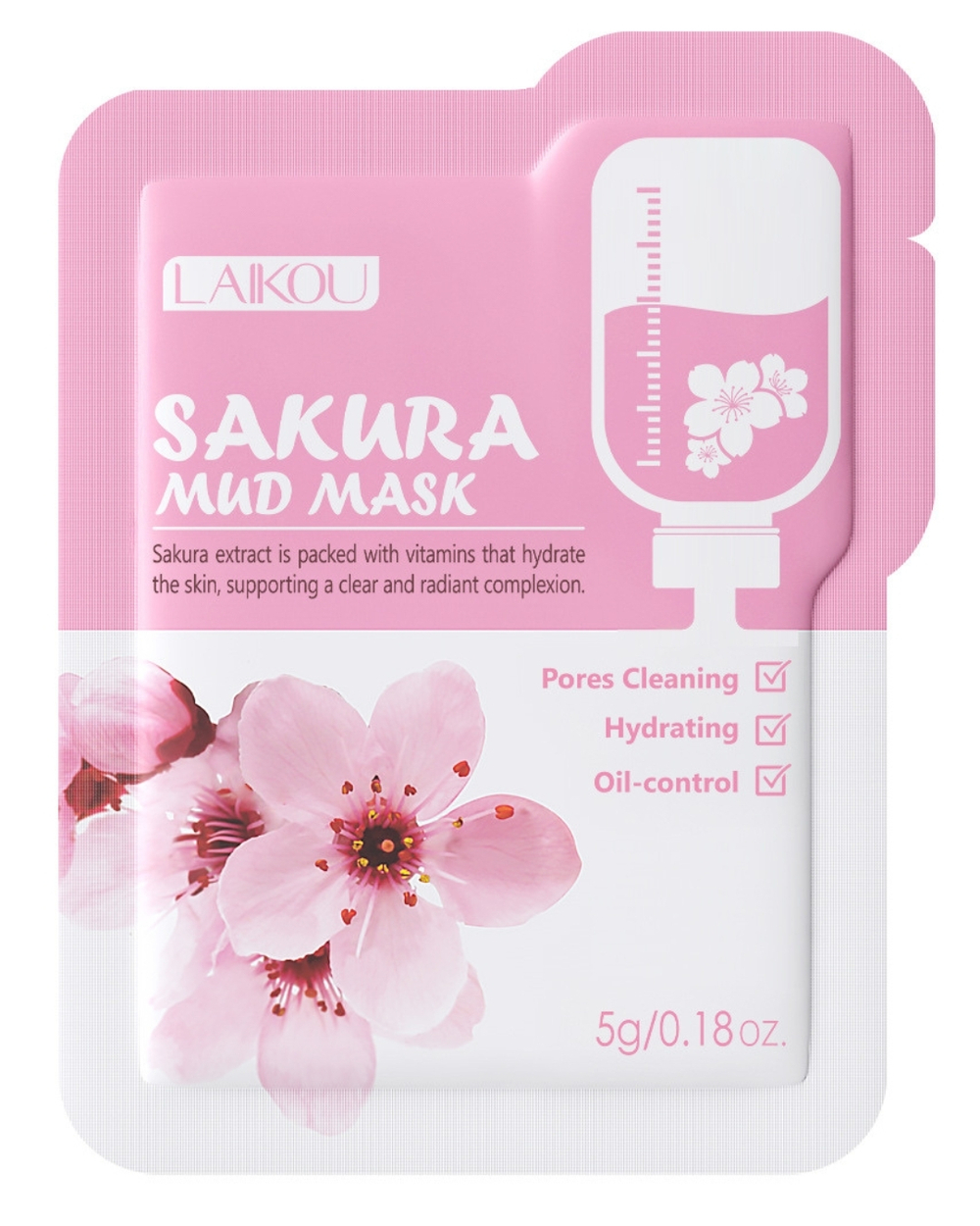 Глиняная маска для лица с сакурой
