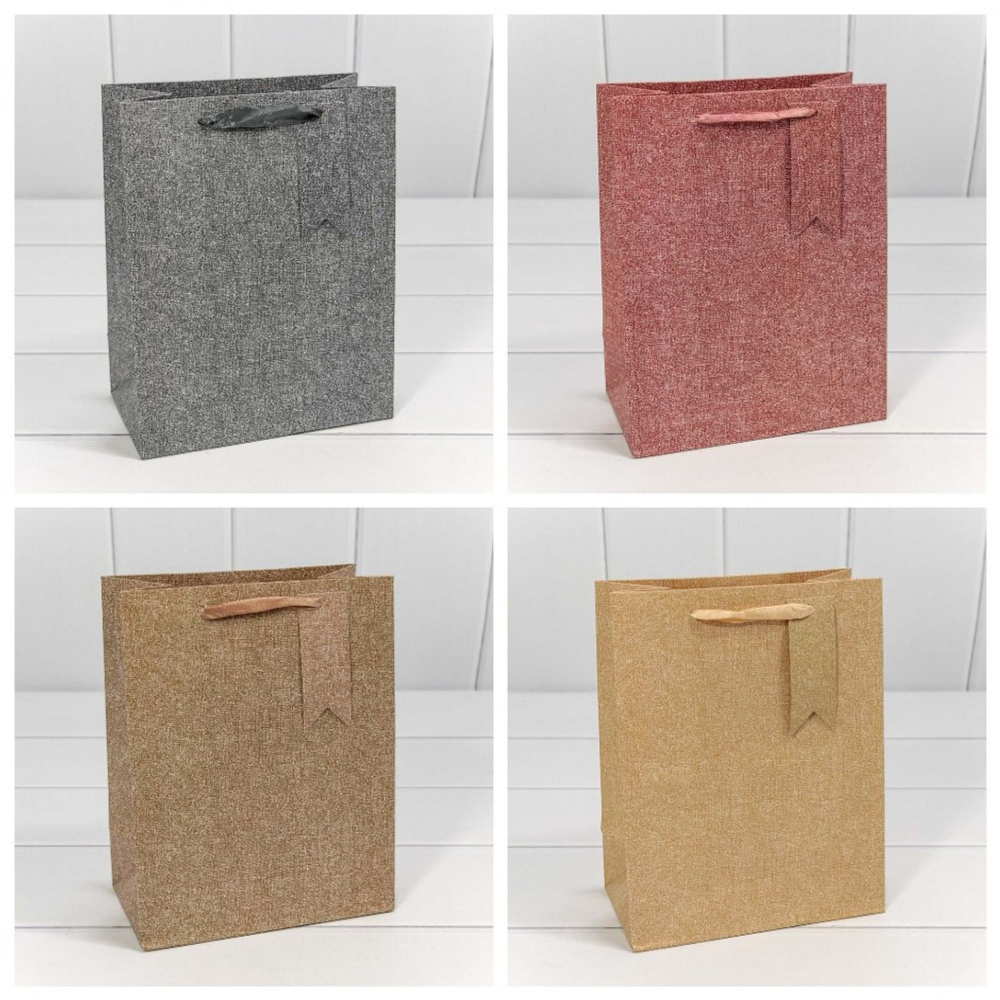 Пакет бумажный 18*23*10см с ручками "Премиум" микс