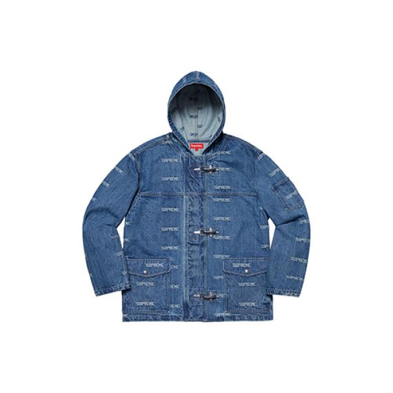 Supreme SS19 Logo Denim Turnout Jacket Denim Logo