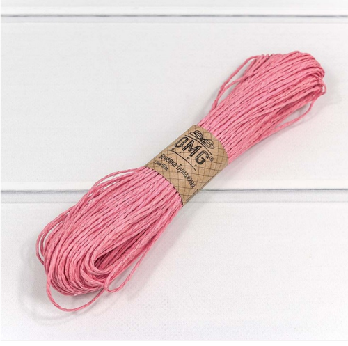 Бечевка бумажная Розовая
