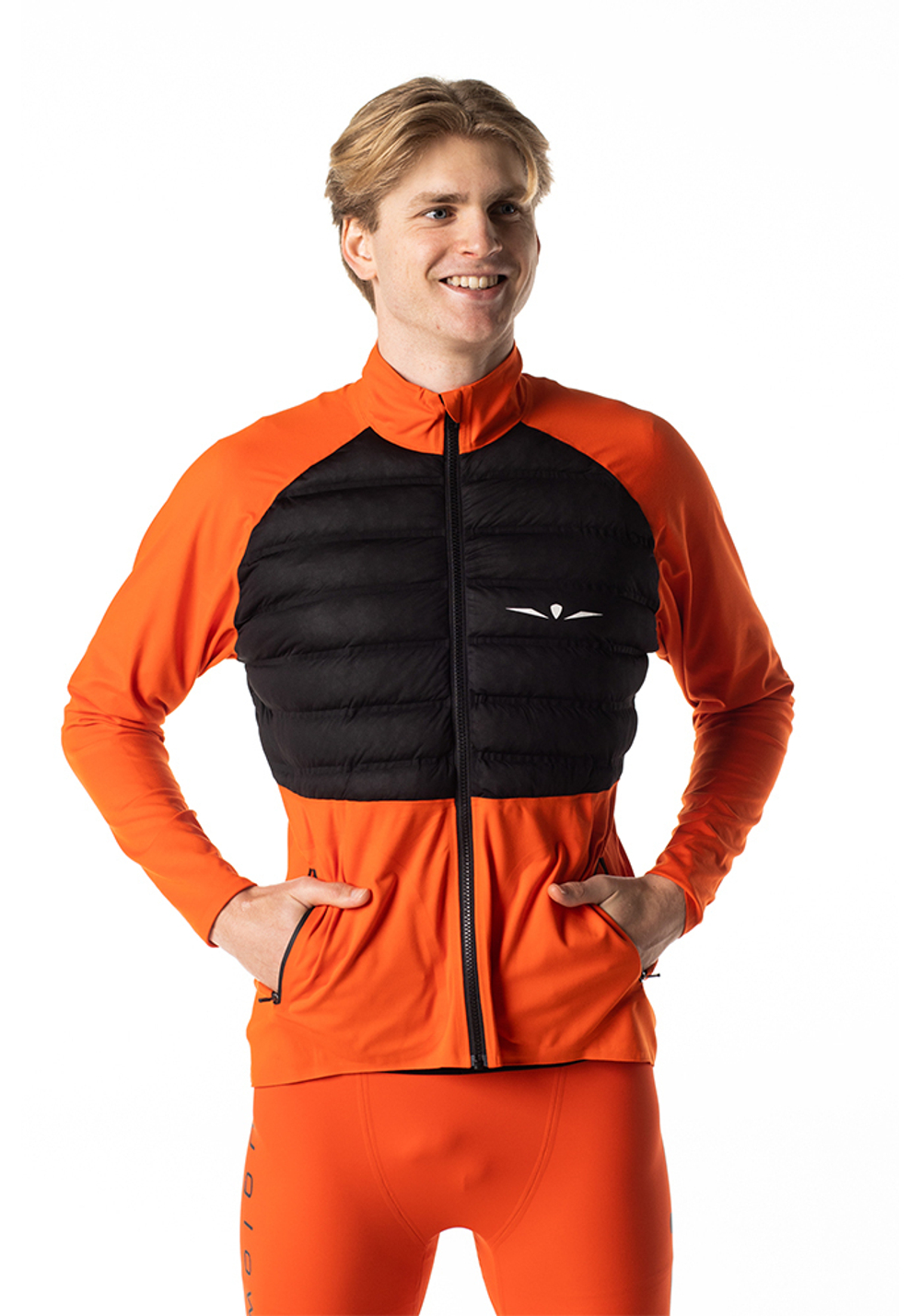 ЛОНГСЛИВ С ПУХОВОЙ ВСТАВКОЙ МУЖСКОЙ LONG SLEEVE DOWN PUFFER | TANGERINE