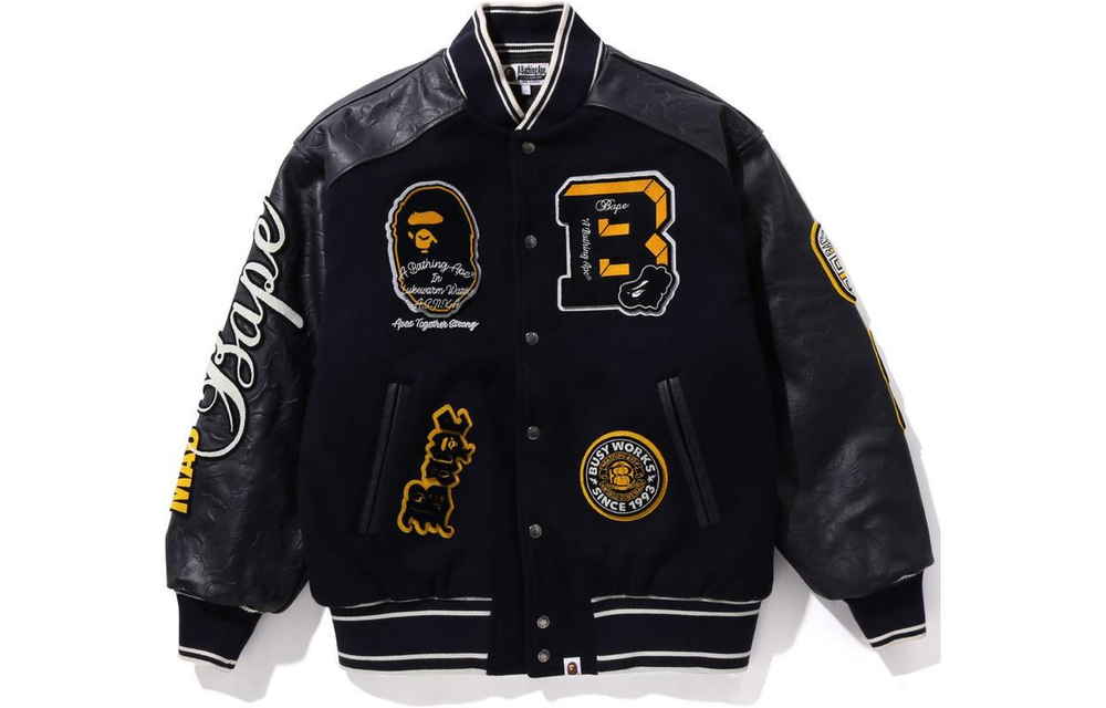 A Bathing Ape Bathing Ape Panelled Varsity Куртка