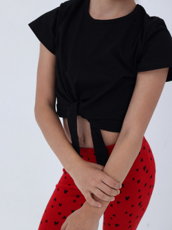 Блузка для девочки, модель №1, рост 128 см, черная