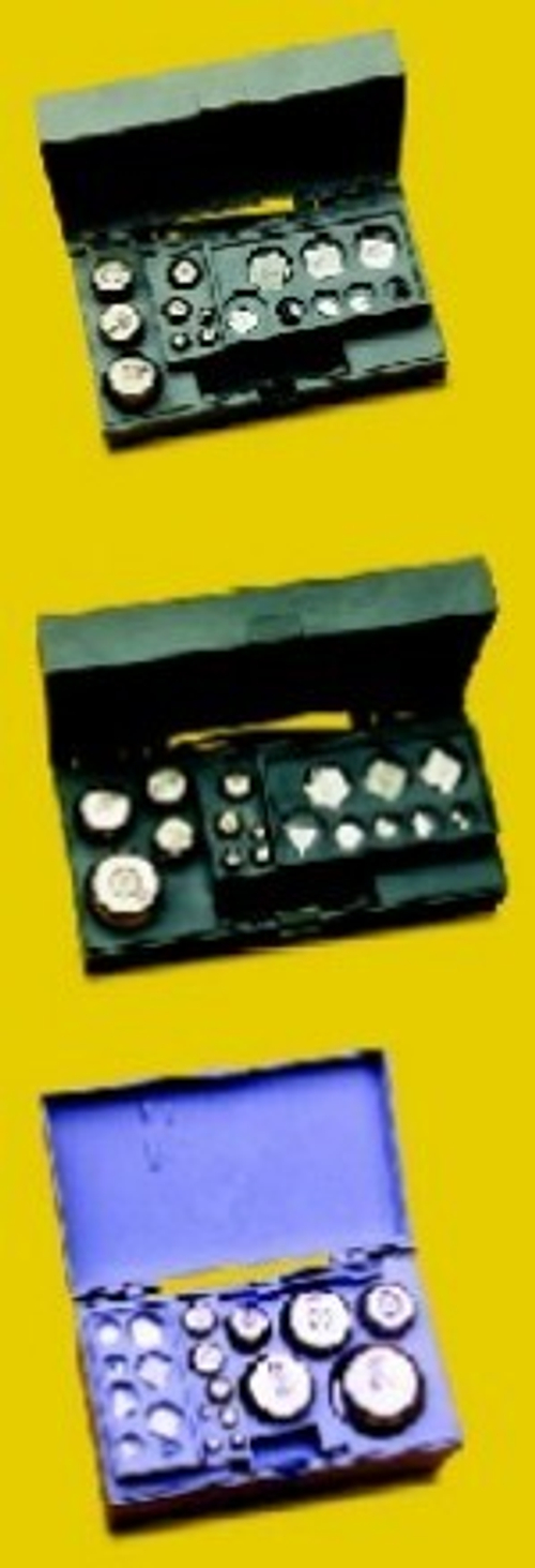 Набор гирь класса точности М 1 по ГОСТ OIML R 111-1-2009 (от 10мг до 50г)