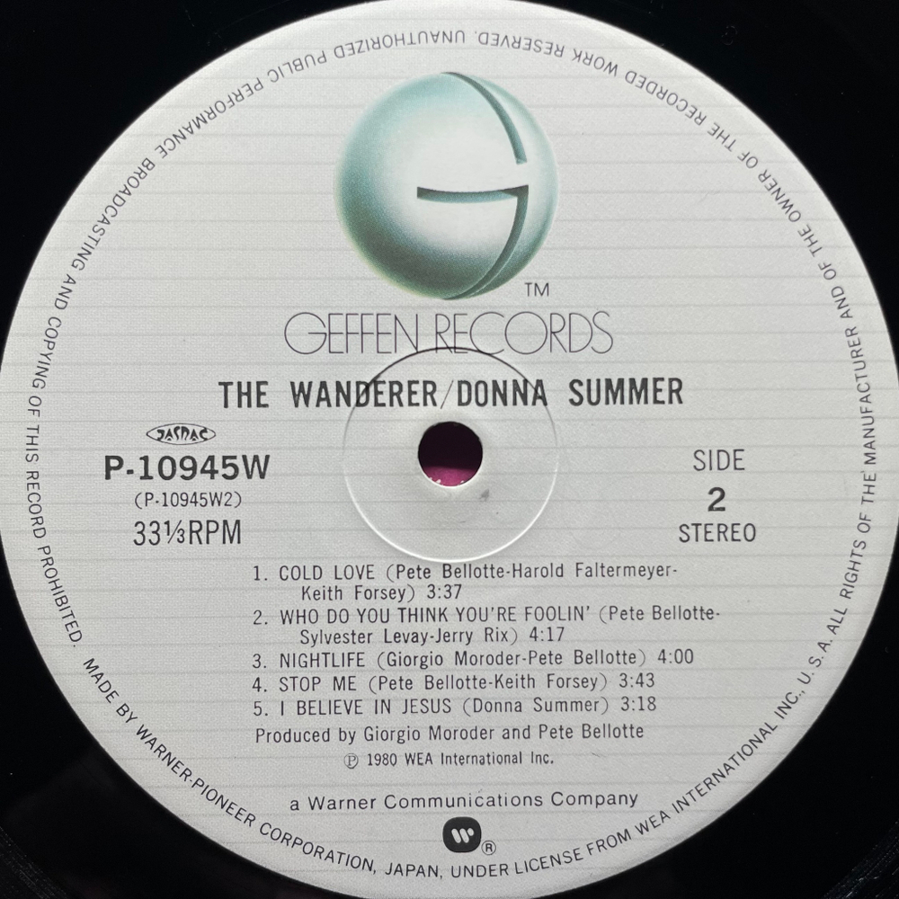 Donna Summer ‎– The Wanderer (Япония 1980г.)