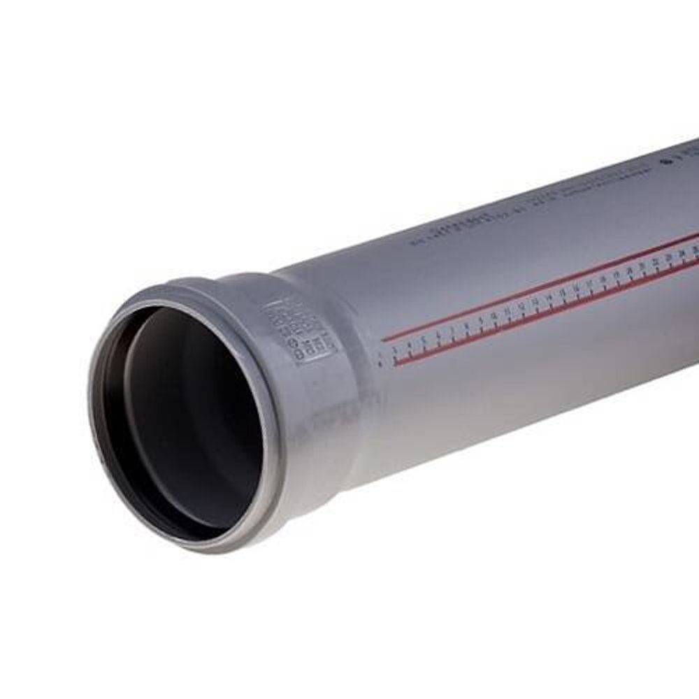 Труба для внутренней канализации Ostendorf HTEM - D125x3.1 мм, длина 500 мм (цвет серый)