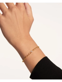 Браслет Буква B серебро 925 пробы покрытое золотом