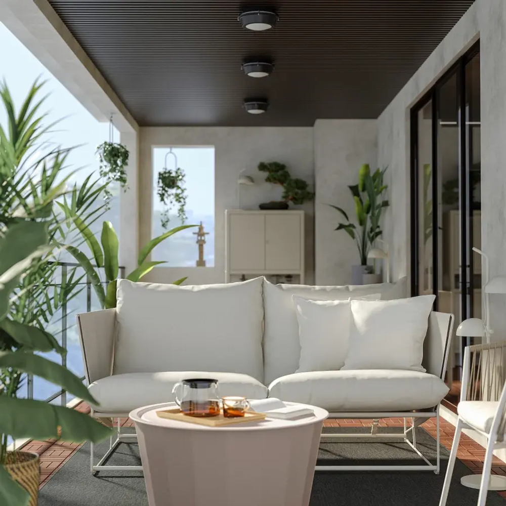 Диван садовый - IKEA HAVSTEN, 179x90x94см, белый, ХАВСТЕН ИКЕА