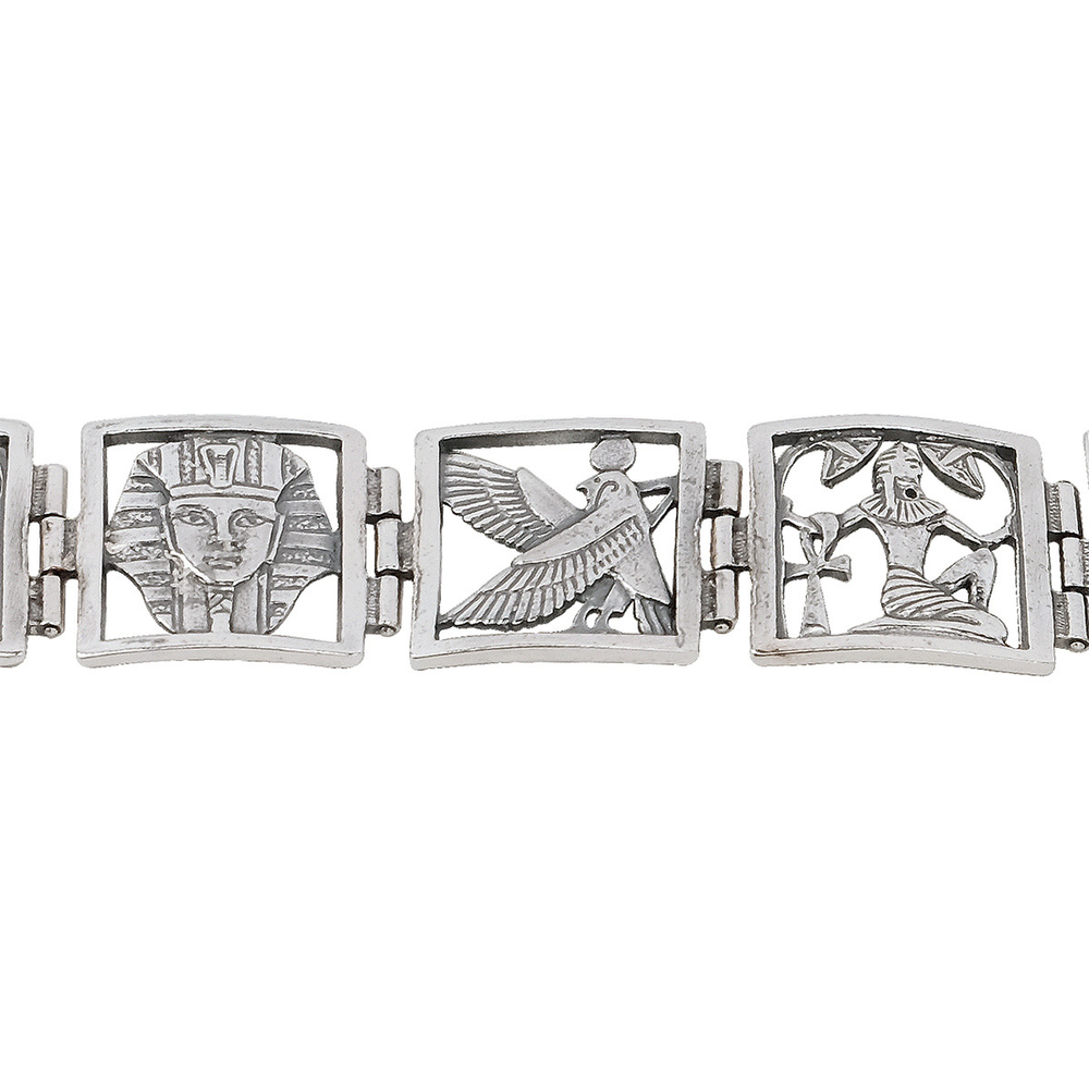 "Карнак" браслет в серебряном покрытии из коллекции "Египет" от Jenavi с замком пряжка