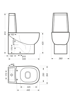Бачок унитаза SANITA LUXE INFINITY (140 мм) INFSLFT01