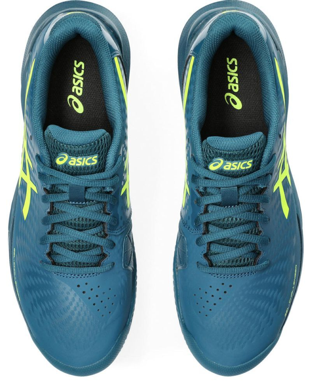Мужские кроссовки теннисные Asics Gel-Challenger 14 Clay - restful teal/safety yellow