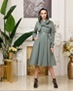 04-02-21 FW Плащ с отстегивающимся капюшоном, фисташковый L