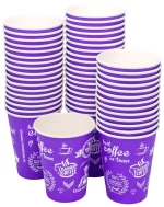 Бумажный стакан 350мл. Gurmanoff фиолетовый, 1000шт/кор. Есо рак