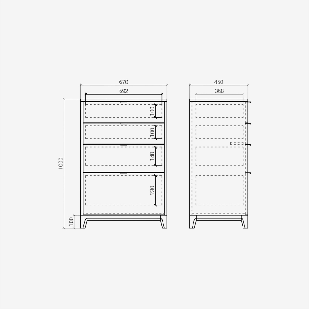 Высокий комод Case CS020