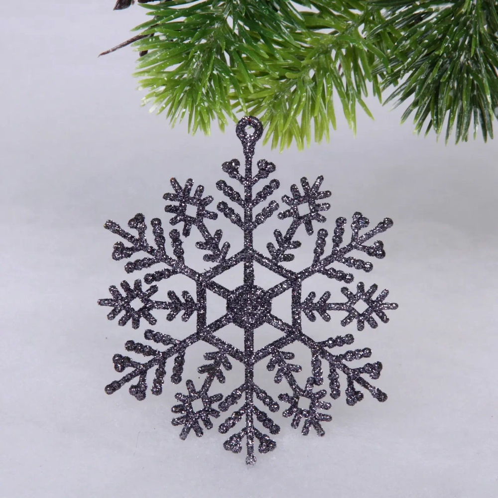 Набор ёлочных украшений «Wish» 6 см + 4 см (50 предмета), Графит