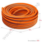 GRINDA FLEX 3, 1″, 25 м, 15 атм, из термоэластопласта, трёхслойный, армированный, гибкий, поливочный шланг, PROLine (429008-1-25)