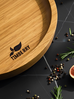 Поднос деревянный круглый 25 см