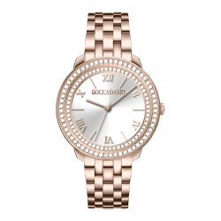 Часы Boccadamo Diva Rosegold White DV005 BW/RG  с минеральным стеклом, кристаллами Swarovski