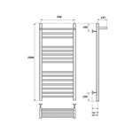 Полотенцесушитель электрический Point Аврора PN10150SPE П14 500x1000 с полкой левый/правый, хром