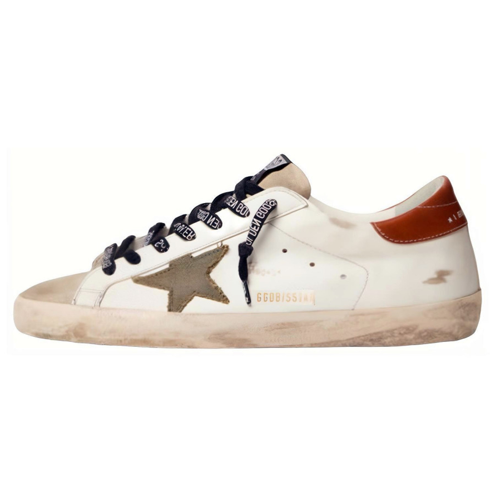 Кеды Golden Goose Superstar Olive Green Canvas Star